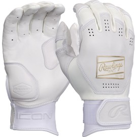 Rawlings | ICON Baseball Batting Gloves | White | Adult Small