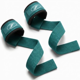 Correas para Levantamiento de Pesas Acolchonadas Straps para Gym Crossfit Entrenamiento Fuerza Peso Muerto Remo Jalones Protección de Muñeca Rosa Straps de agarre para Gym (Verde Aqua)