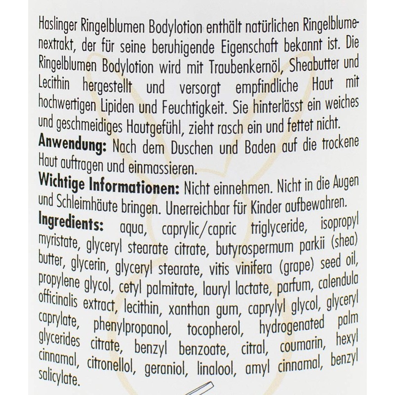 Haslinger Marigold Body Lotion 200 ml