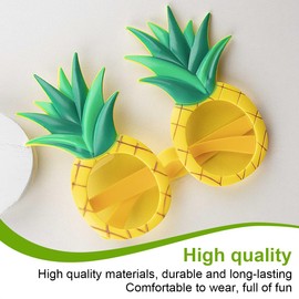 VYIBPDY Funny Sunglasses, Funny Party Glasses, Party Glasses, Pineapple, Fun Glasses for Carnival, Accessories for Fancy Dress Costumes, Costume Accessories, + 1 Pineapple Headband, Pack of 2, bronze