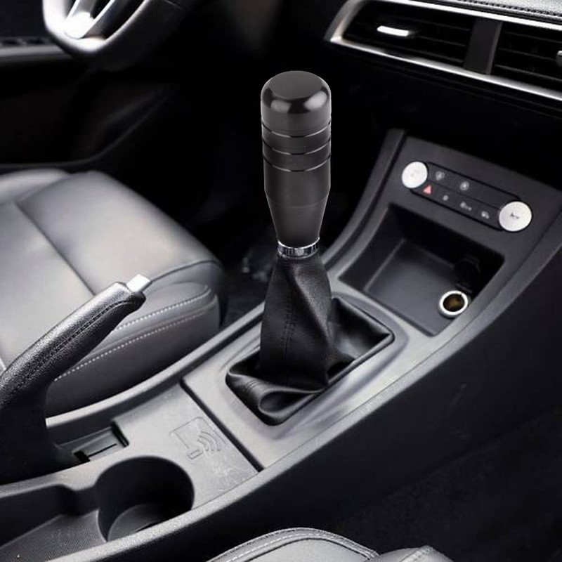 FTVOGUE Universal Aluminium Alloy Car Gear Knob Handle Black 13