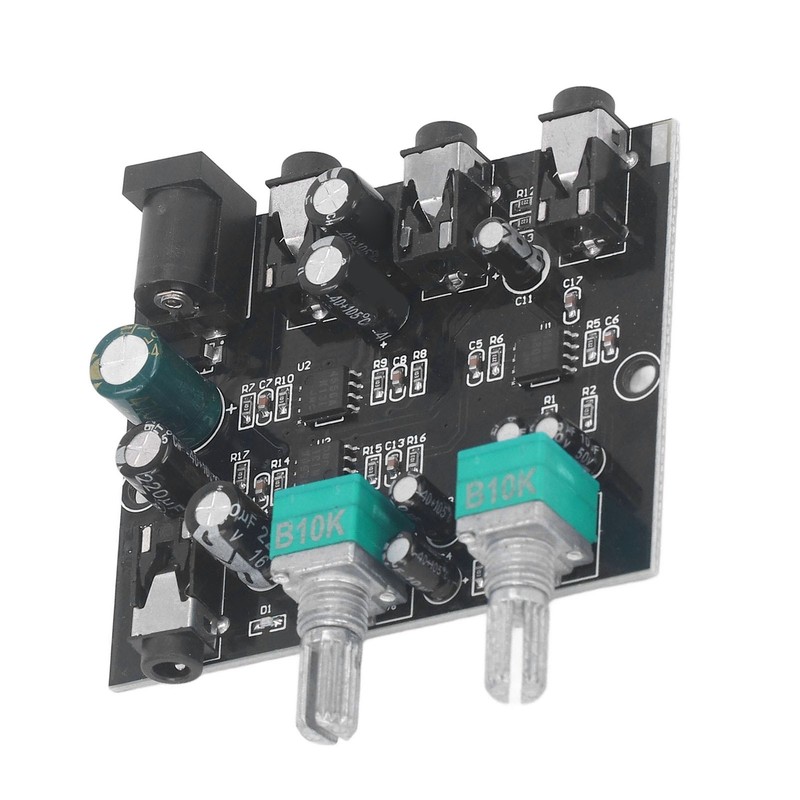 2 Channel Sound Mixer Low Noise Volume Adjustable 2 in