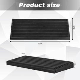 ZAYALI Challenge Coins Display Holder, Solid Wood Challenge Coin Stand, 6 Row Coins Display Holders Shelves, Gift for Husband Father Son Christmas - Black