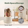 Toothbrush Holders with Cover,Dustproof 360 Rotating 7 Slots Toothpaste Holder