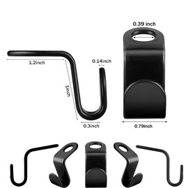 30 Pcs Clothes Hanger Connector Hooks, Heavy Duty Plastic Hanger Extender Clips, Velvet Connection Hooks, Cascading Hanger Hooks for Organizer Closet Cabinet Space Savers Hanger, Black