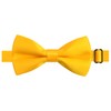 Alizeal Boy's Solid Banded Adjustable Length Pre-tied Bow Tie (Yellow)