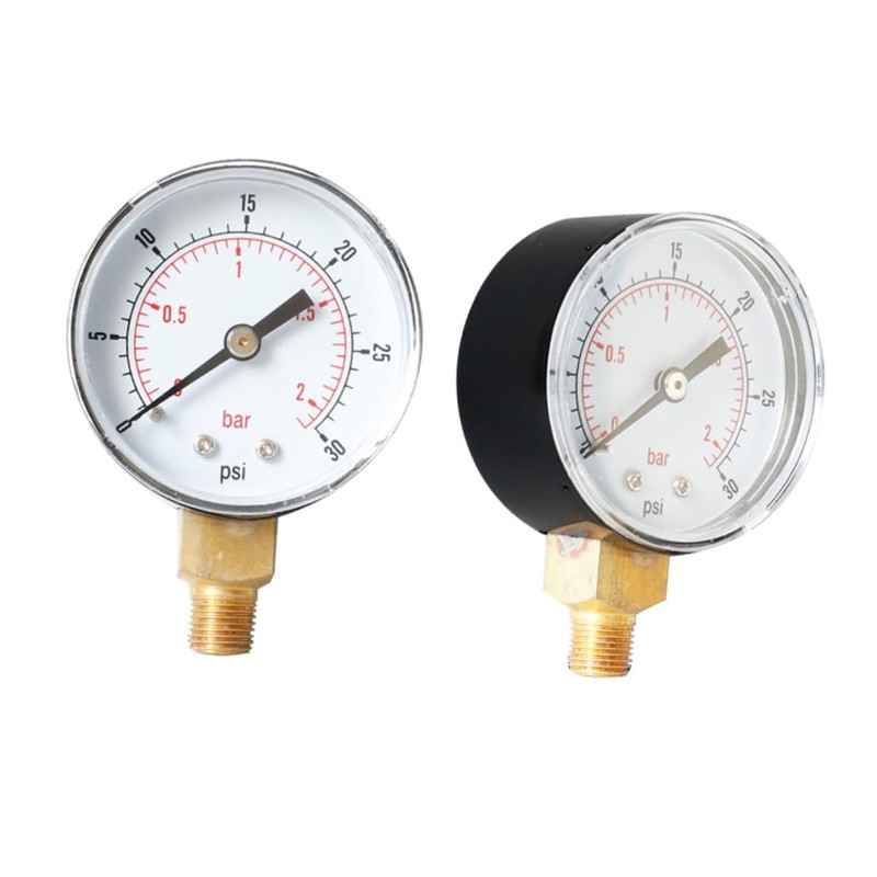 TEHAUX 2pcs Psi Npt Pressure Gauge High Compressor Gauge Compact