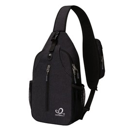 Waterfly Body Bag, One Shoulder Bag, Crossbody Bag, Large Capacity, Waterproof, Lightweight, Comes with Earphone Holes, Includes Shoulder Bottle, Includes Water Bottle Pouch, Sports, Outdoors,