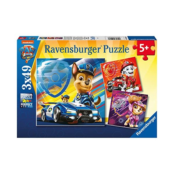 Ravensburger Paw Patrol The Movie 3X 49 35 Piece Jigsaw Puzzle for Kids Age 5 Years Up