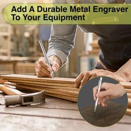 VIXAVI Metal Scribe Tool - Metal Scriber with Magnet - Aluminum Scribe with Tungsten Carbide Nib - Works with Wood, Metal, Plastic, Glass - Pack of 2 Scribers with 12 Replacement Marking Tips