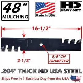 For John Deere COPPERHEAD 3-PACK 48" HD JOHN DEERE MULCHING GATOR BLADES PC2003, AM104489 - USA