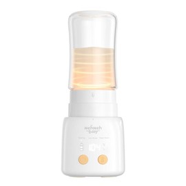 NehNeh Baby Portable Bottle Warmer for Travel, Detachable Design, Probe Heating, 5 Temperature Modes, Leak-Proof, Precise Control for Breastmilk & Formula - Color: white