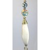 Long Blonde Light Wood with Cream & Metallic Green Iridescent