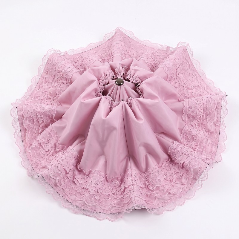 Vintage Lace Parasol – Foldable Gothic Lolita Umbrella, Anti-UV Sun