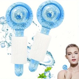 Ice Ball Face Massage Tools, 2 Counts/set Sequin Design Comfort Massage Balls, Facial Skin Care Tools For Women & Men - Color: blue, Specification: one-size