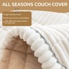 OTOB Couch Covers for 3 Cushion Sofa Pet Friendly, Plush