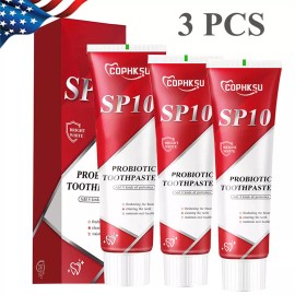 Unbranded Sp 10 Pasta Dental Sp-8 Ultra Whitening Sp10 Probiotic Toothpaste 100g 1-5 PACK - 3 PCS (Toothpaste)
