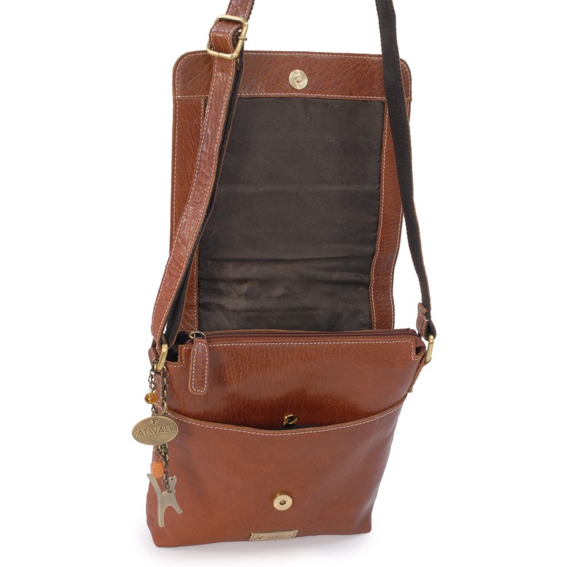 Catwalk Collection Handbags - Women's Leather Anti Theft Crossbody Bag