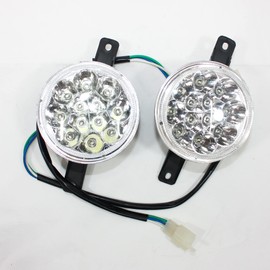 BLYGO 12V Pair LED Left Right Head Light Lamp 150cc 250cc Bull Farm Quad Dirt Bike ATV