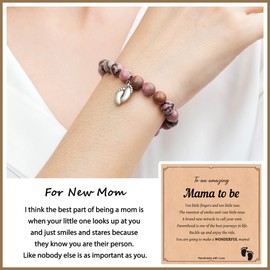 FYUKISS New Mom Gifts for Women, Pregnancy Gifts for First Time Moms, Unique Gifts Idea Bracelet Jewelry Present for Best Mom Ever Mama Mothers Day