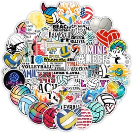 Volleyball Stickers, 100PCS Motivational Volleyball Water Bottle Stickers, Anywhere You Need Vinyl Waterproof Stickers or Notebook Stickers