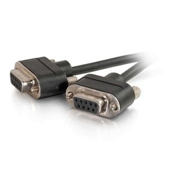 Legrand - C2G DB9 Cable, Black Serial RS232 Cable, 3 Foot Serial Cable, CMG-Rated Female to Female in-Wall Serial Cable, C2G 52147