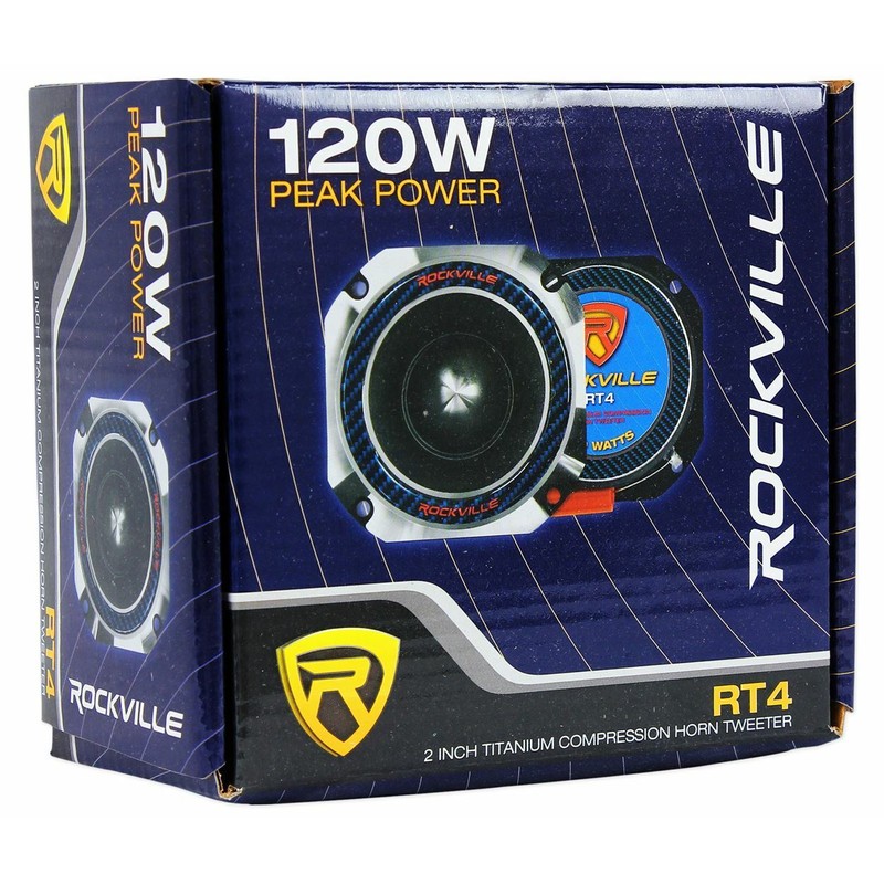 NA 2) Rockville RT4 2" Home Theater Tweeters Titanium Compression