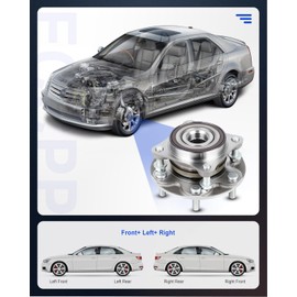 ECCPP Wheel Hub and Bearing Assembly Front Left Right 950-001 fit for Lexus Gx460 2010-2018 for Toyota Fj Cruiser 2007-2014 4WD,for Toyota Tacoma 2005-2018 4WD 6 lugs Wheel Bearing Hubs ABS 1pc