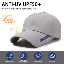 AYPOW Baseball Cap Herren Damen Schnell Trocknend Basecap Outdoor Sport Running Cap, Atmungsaktiv Leichte Faltbare Sonnenschutz Baseballkappe Sonnenhut Schildmütze Golf Kappe mit Verstellbar Snapback