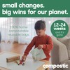 Compostic Home Compostable Resealable Gallon Bags, Microwave & Freezer Safe,