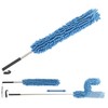 Sichler Haushaltsgeräte Microfibre duster: malleable microfibre duster with telescopic handle,