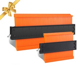 Professional Contour Gauge & Contour Gauge Set (12 cm + 25 cm) Precise Measuring Tool for Exact Contours in Crafts, Model Making and DIY (Orange)