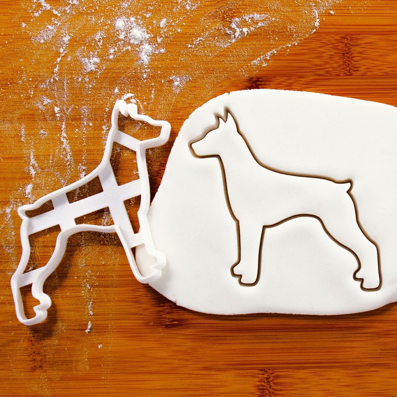 Set of 2 Doberman Pinscher Cookie Cutters, 2 Pieces -