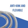 1.5m Shower Hose with Washers Chrome Replacement Anti-Kink Pipe