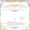 Aodaer 6 Pcs Wedding Umbrellas 33 Inch White Paper Parasol