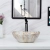 Davivy 16'' X 13'' Nordic Marbling Oval Vessel Sink with