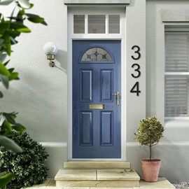 Yafimea 8 Inch Large House Numbers for Outside, Modern Black Metal Address Numbers with Floating Effect, Weatherproof Aluminum, Easy Screw Mount for Home Wall Fence Garage (6/9)