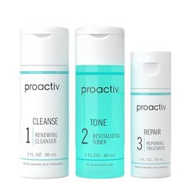 Proactiv 3 Step Acne Treatment - Benzoyl Peroxide Face Wash, Repairing Acne Spot Treatment for Face and Body, Exfoliating Toner - 30 Day Complete Acne