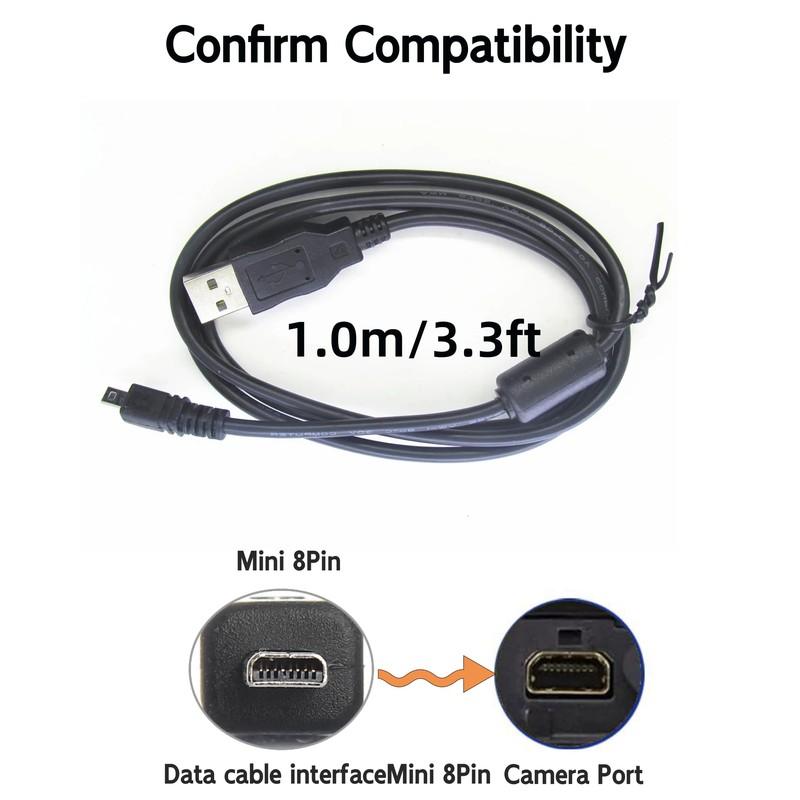 3.3Ft USB Cable for Nikon Coolpix Charger UC-E6 UC-E16 UC-E23