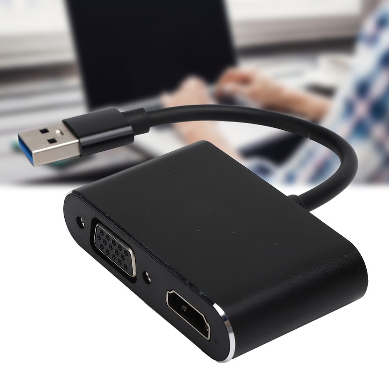 USB3.0 to High Definition Multimedia Interface VGA Adapter 2in1 HD