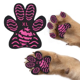 PUPTECK Dog Paw Protector Pads Grips Traction Essentials, Stickers Anti-Slip for Senior Dogs Hardwood Floors 36 Pcs, Dog Shoes Booties Socks Replacement, Pink, XL