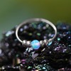 Opal piercing hoop-Ultra Thin 24G Sterling Silver Nose ring piercing