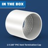 Pearwow PVC Vent Termination Cap, 1 Pcs Roof Vent Cap