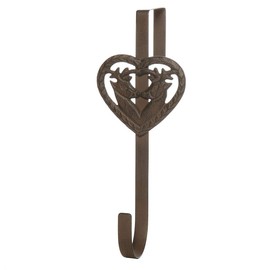 All Season Wreath Hanger Love Heart Winter Christmas Wreath Cast Iron Door Hook