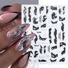 Marble Nail Stickers 6 Sheets 3D Self-Adhesive Bronzing Marble Nail