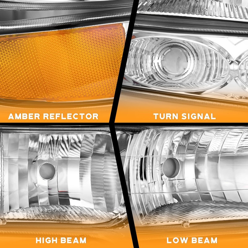 WEELMOTO headlights for 99-02 Chevy Silverado 1500 2500; for 2001-2002