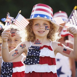 Ludress 20 Sheets 4th of July Temporary Tattoo Independant USA Tattoos Flag Temporary Stickers Patriotic American Face Body Decoration Accessories