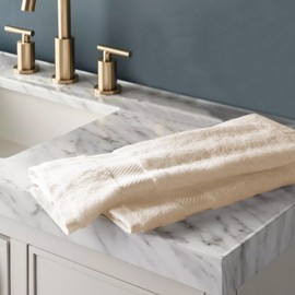 Delara 100% Organic Cotton Towels 650 GSM Plush Feather Touch Quick Dry Hand Towel, Pack of 6 GOTS Certified, Oeko-Tex Green Certified, Organic Cotton Hand Towel, 20"X30"