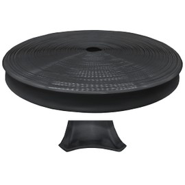 A.A Black Vinyl 1" Insert Molding Trim Screw Cover RV Camper Travel Trailer (Black, 25 feet)