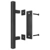 SMARTSTANDARD Heavy Duty 12" Pull and Flush Barn Door Handle